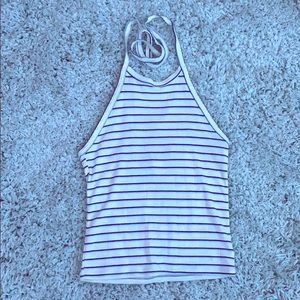 American Eagle Striped Halter Top